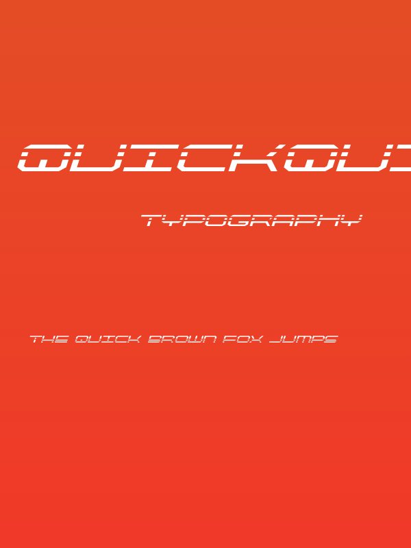 QuickQuick Expanded Italic Poster