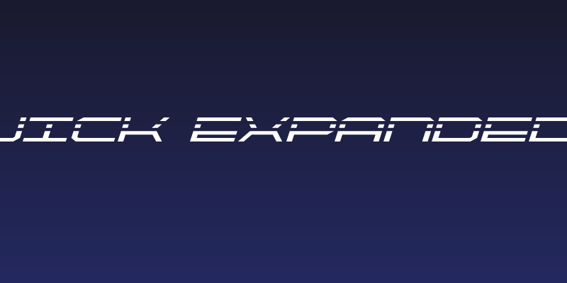 QuickQuick Expanded Italic Social Header