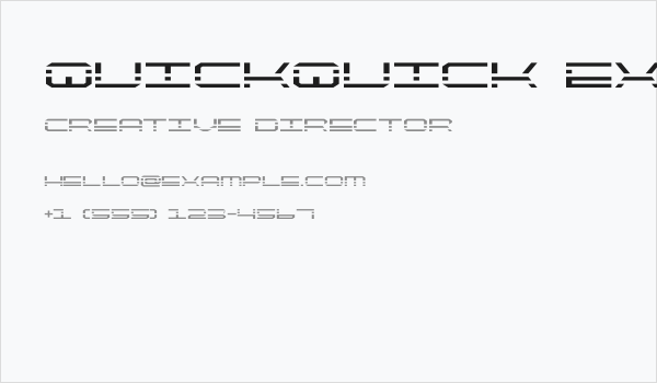QuickQuick Expanded Business Card
