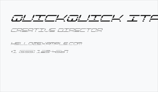 QuickQuick Italic Business Card