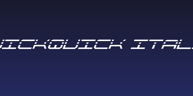 QuickQuick Italic Social Header