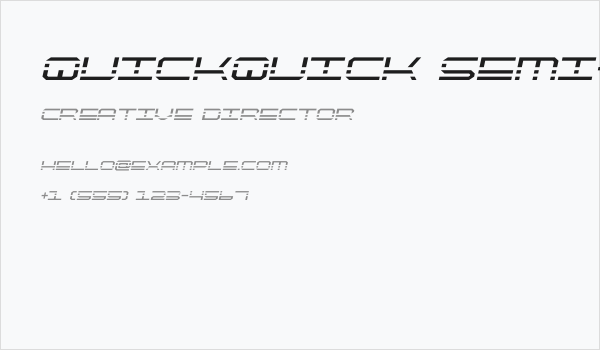 QuickQuick Semi-Italic Business Card