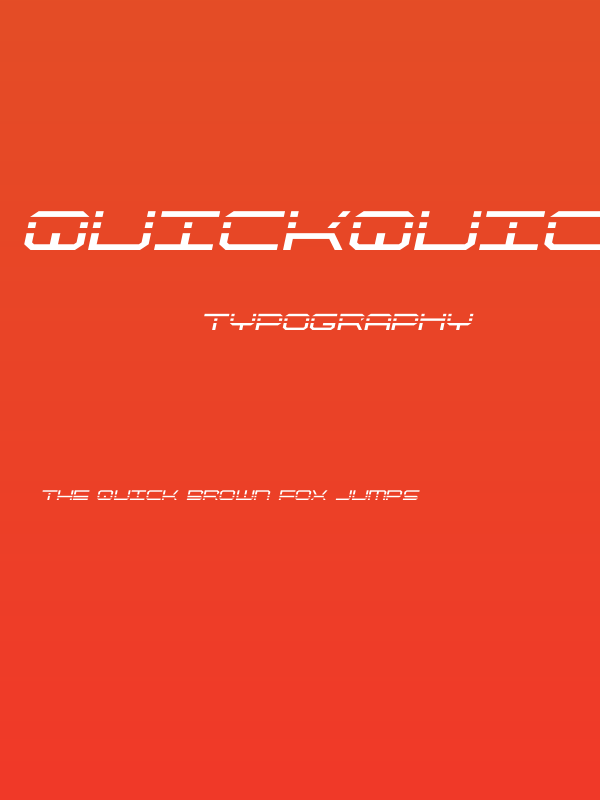 QuickQuick Semi-Italic Poster