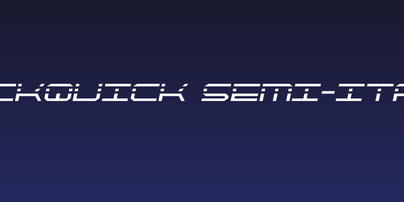 QuickQuick Semi-Italic Social Header