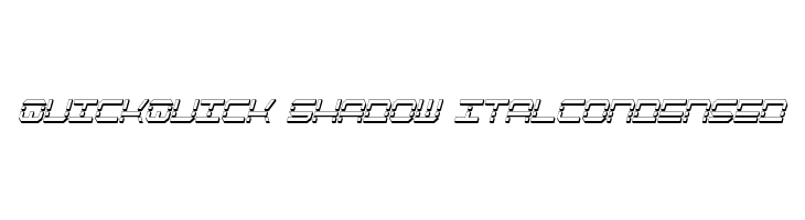 QuickQuick Shadow ItalCondensed Font