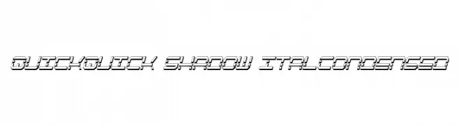 QuickQuick Shadow ItalCondensed  les polices de caractères gratuit tlcharger
