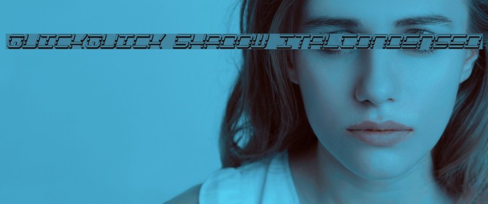 QuickQuick Shadow ItalCondensed Font examples