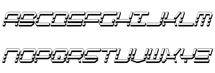 QuickQuick Shadow ItalCondensed Font LOWERCASE