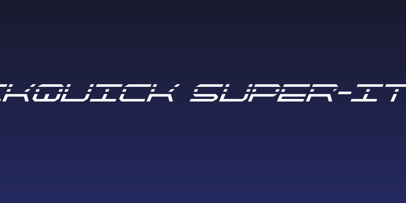 QuickQuick Super-Italic Social Header