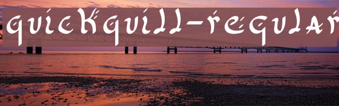 QuickQuill-Regular Font examples