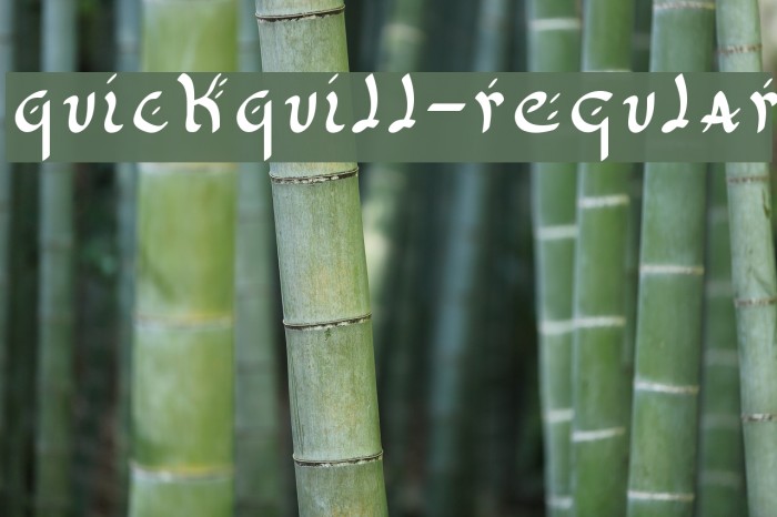 QuickQuill-Regular Font examples