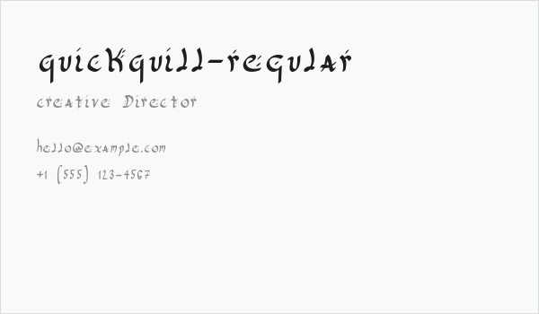 QuickQuill-Regular Business Card