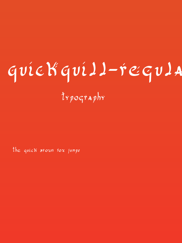 QuickQuill-Regular Poster