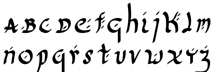 QuickQuill-Regular Font LOWERCASE