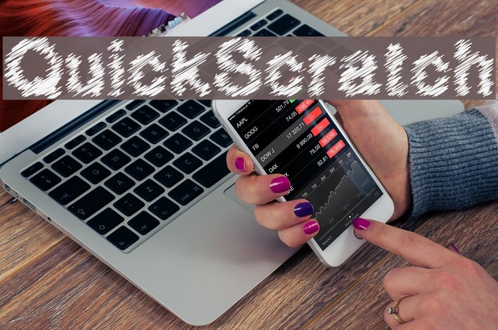 QuickScratch Font examples