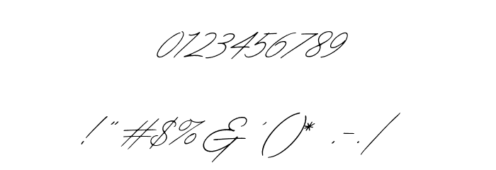 QuickSignaturePersonalUse Font OTHER CHARS