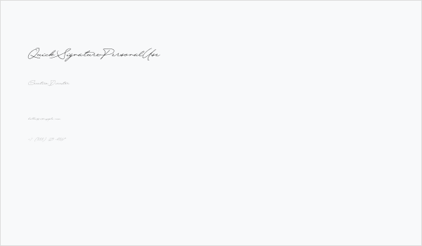 QuickSignaturePersonalUse Business Card