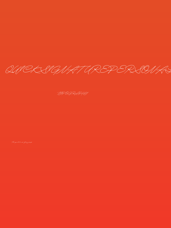 QuickSignaturePersonalUse Poster