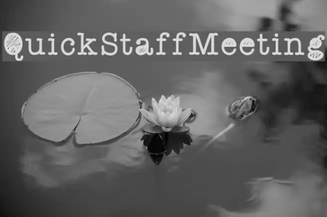 QuickStaffMeeting Font examples