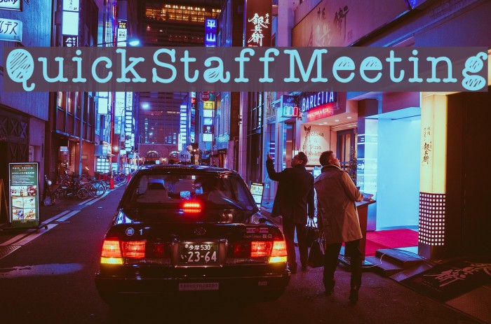 QuickStaffMeeting Schriftart examples