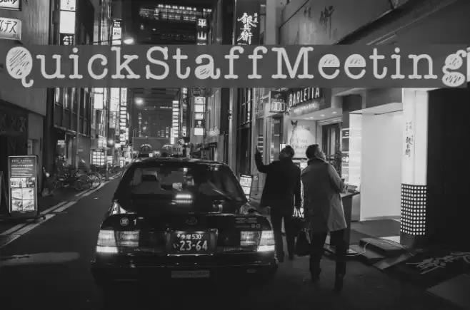 QuickStaffMeeting Font examples