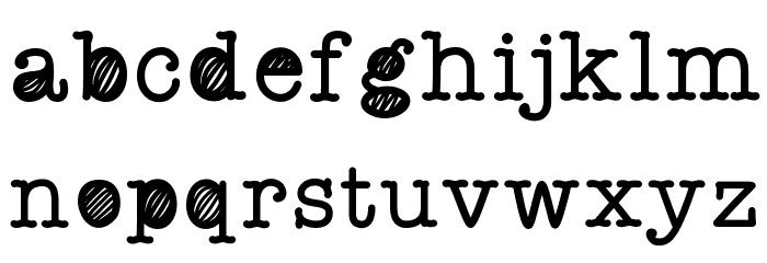 QuickStaffMeeting Schriftart Kleinbuchstaben