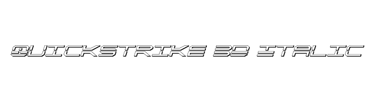 QuickStrike 3D Italic  नि: शुल्क फ़ॉन्ट्स डाउनलोड