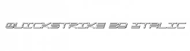 QuickStrike 3D Italic  Скачать бесплатные шрифты