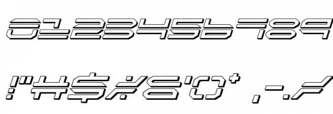 QuickStrike 3D Italic Font OTHER CHARS