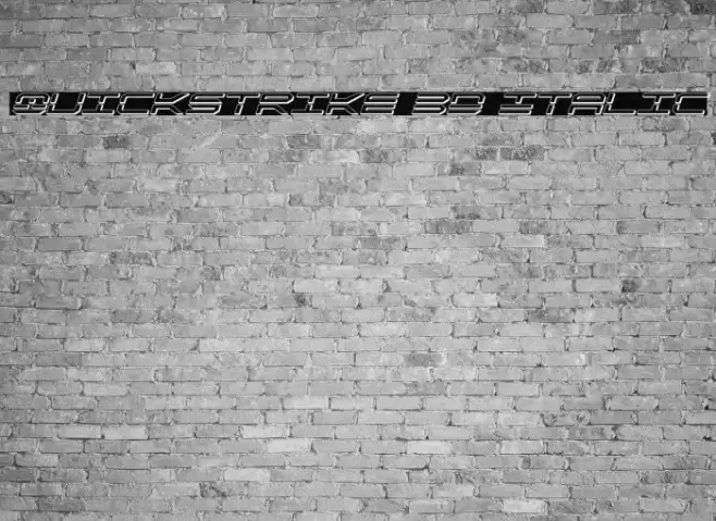 QuickStrike 3D Italic Font examples