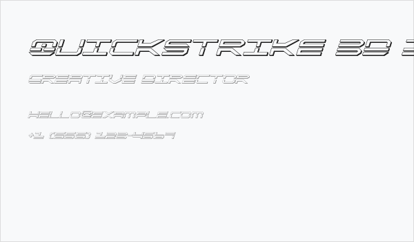 QuickStrike 3D Italic Business Card