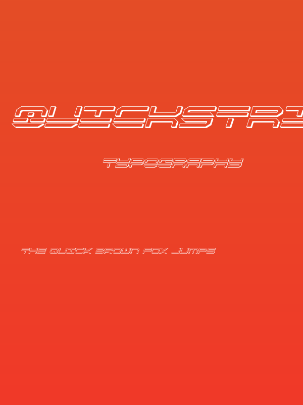 QuickStrike 3D Italic Poster