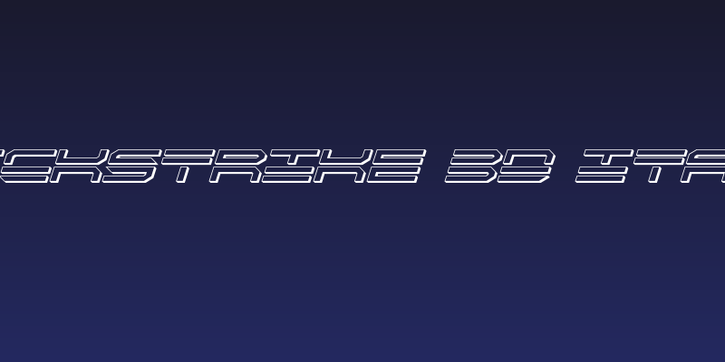 QuickStrike 3D Italic Social Header