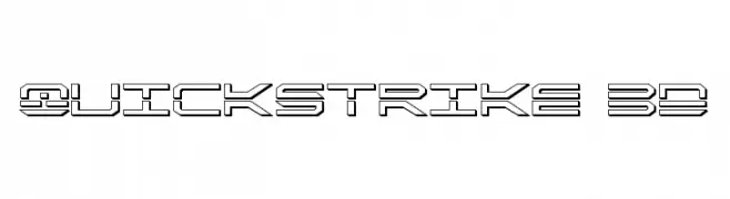 QuickStrike 3D  フリーフォントのダウンロード