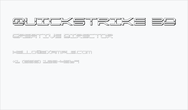 QuickStrike 3D Business Card