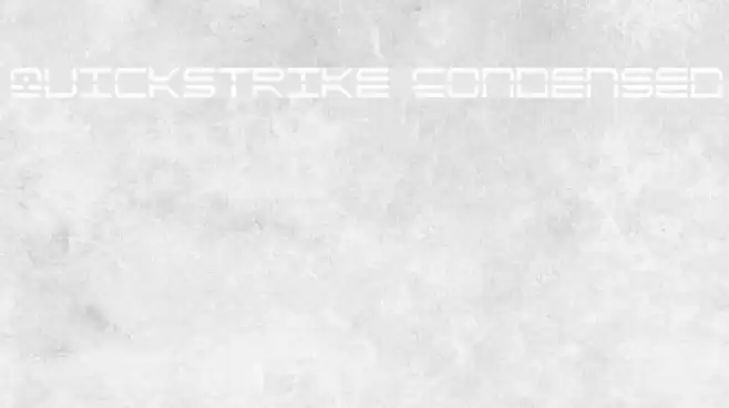 QuickStrike Condensed フォント examples