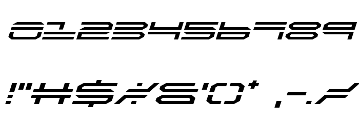QuickStrike Expanded Italic Font OTHER CHARS