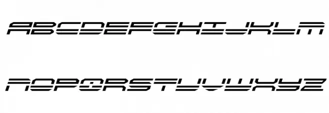 QuickStrike Expanded Italic Schriftart Groß