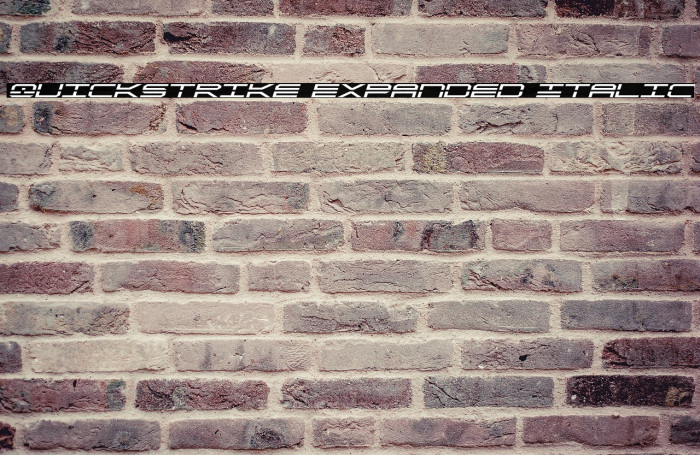 QuickStrike Expanded Italic Example 2