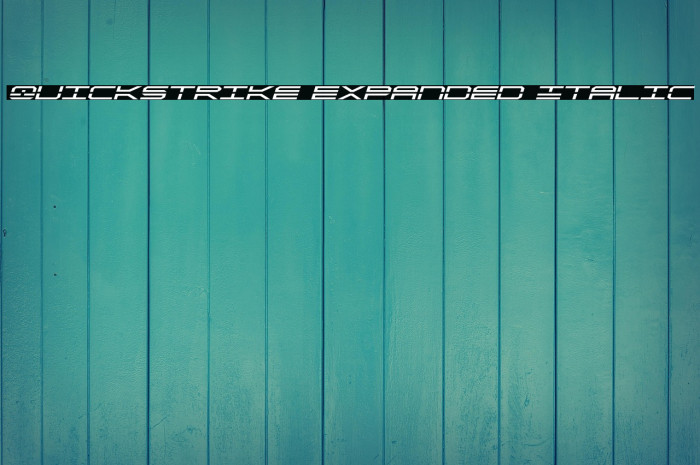 QuickStrike Expanded Italic Example 3