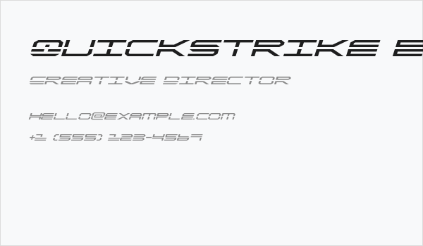 QuickStrike Expanded Italic Business Card