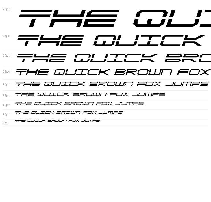 QuickStrike Expanded Italic Waterfall