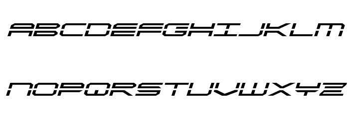 QuickStrike Expanded Italic Font LOWERCASE