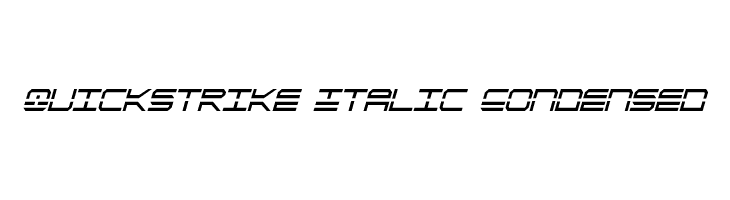 QuickStrike Italic Condensed  Frei Schriftart Herunterladen