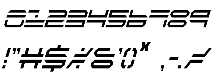 QuickStrike Italic Condensed Font OTHER CHARS