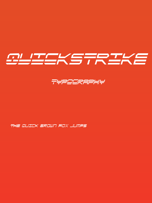 QuickStrike Italic Condensed Poster