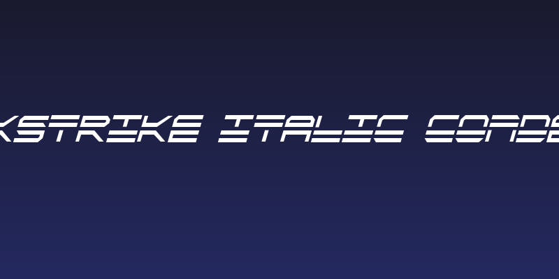 QuickStrike Italic Condensed Social Header