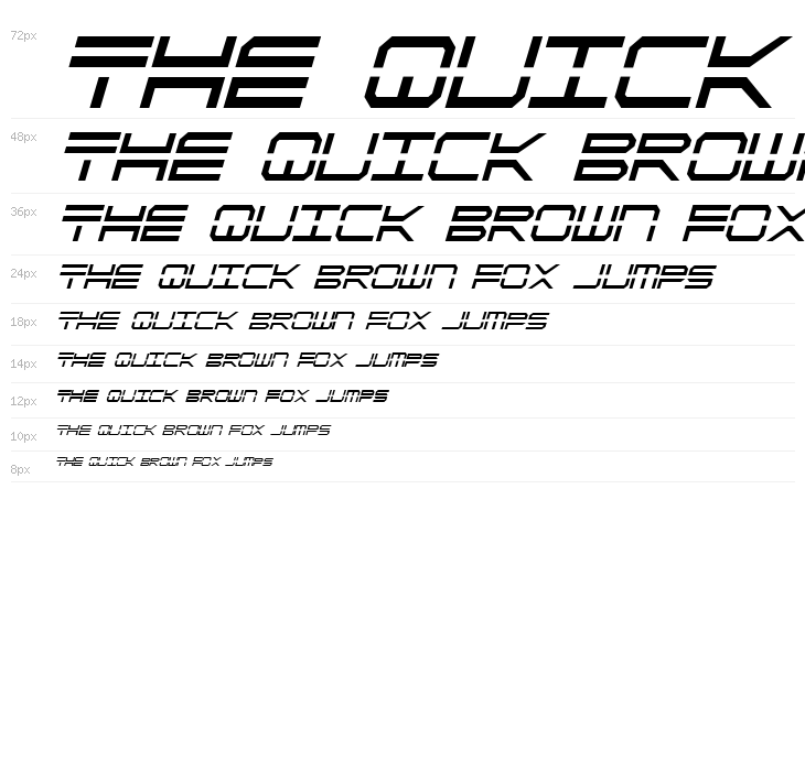 QuickStrike Italic Condensed Waterfall