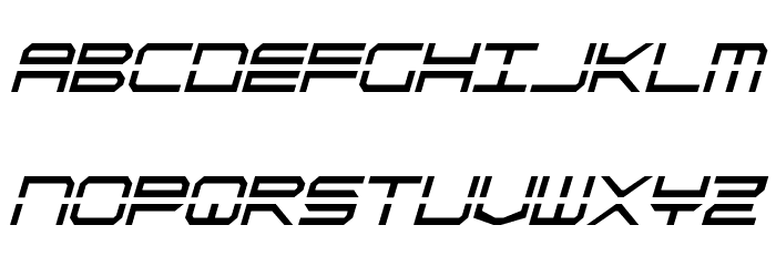 QuickStrike Italic Condensed Font LOWERCASE