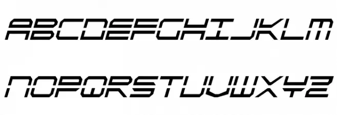QuickStrike Italic Condensed Schriftart Kleinbuchstaben